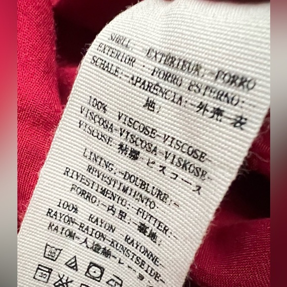 Free People Flirty Coquette Smocked Mini Dress Red Floral Puff Sleeve Size Small - Picture 11 of 14